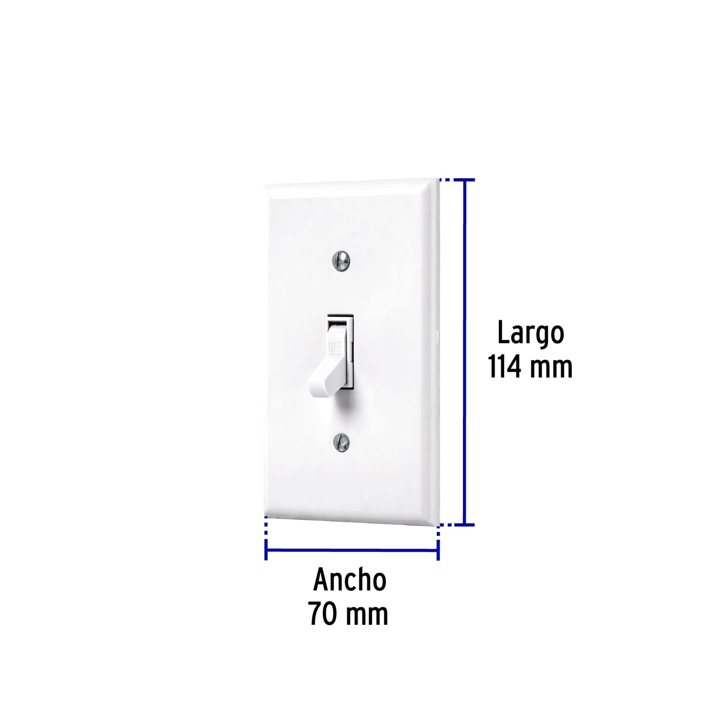 Placa armada interruptor sencillo, línea Standard, blanco | PA-APSE-SB | 45952