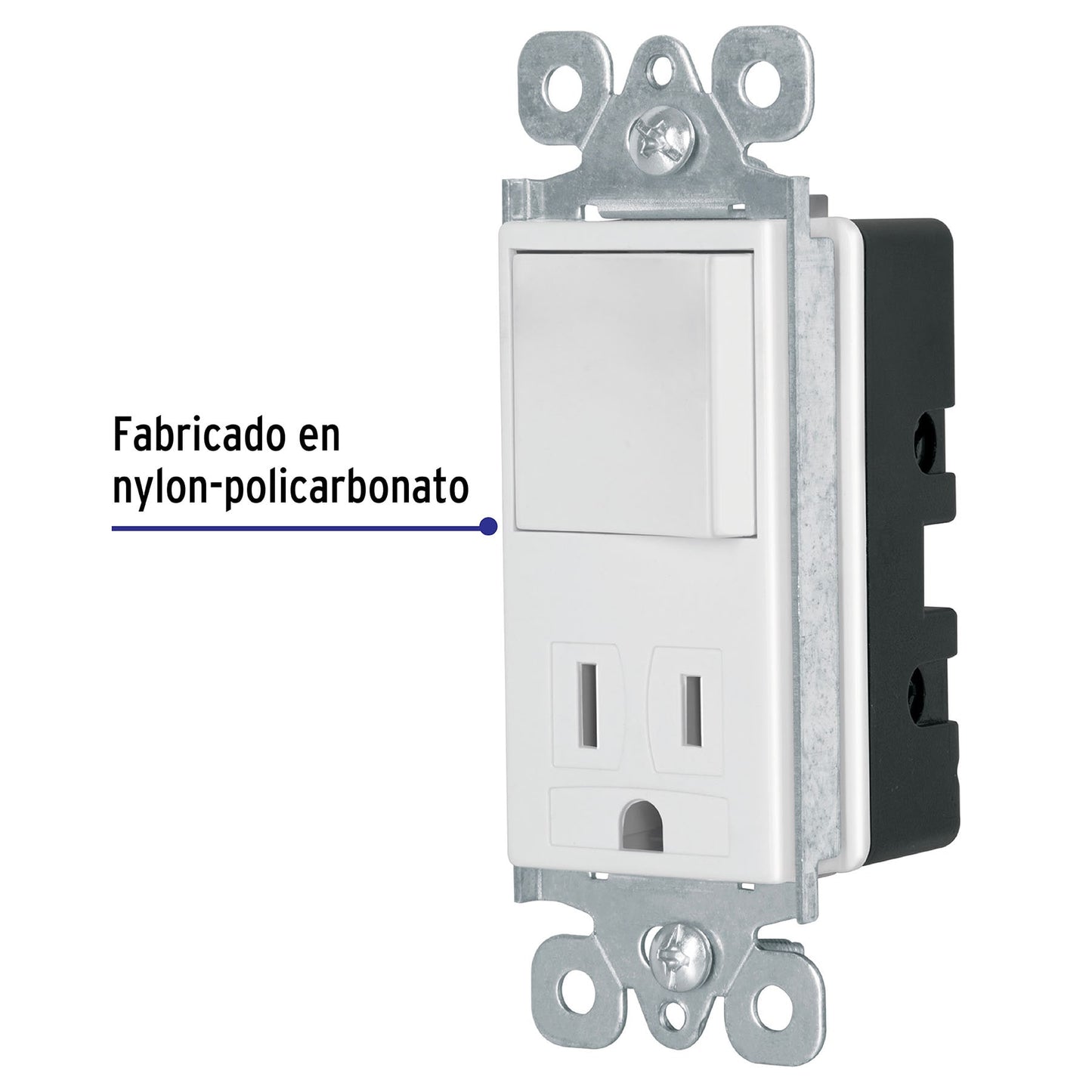 Interruptor-contacto, 2 polos + tierra, Classic, Volteck | COAP-CL | 46008