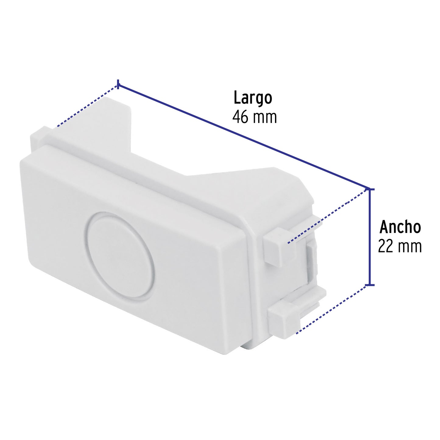 Módulo (tapón) ciego, línea Italiana, color blanco, Volteck | TA-IB | 46140