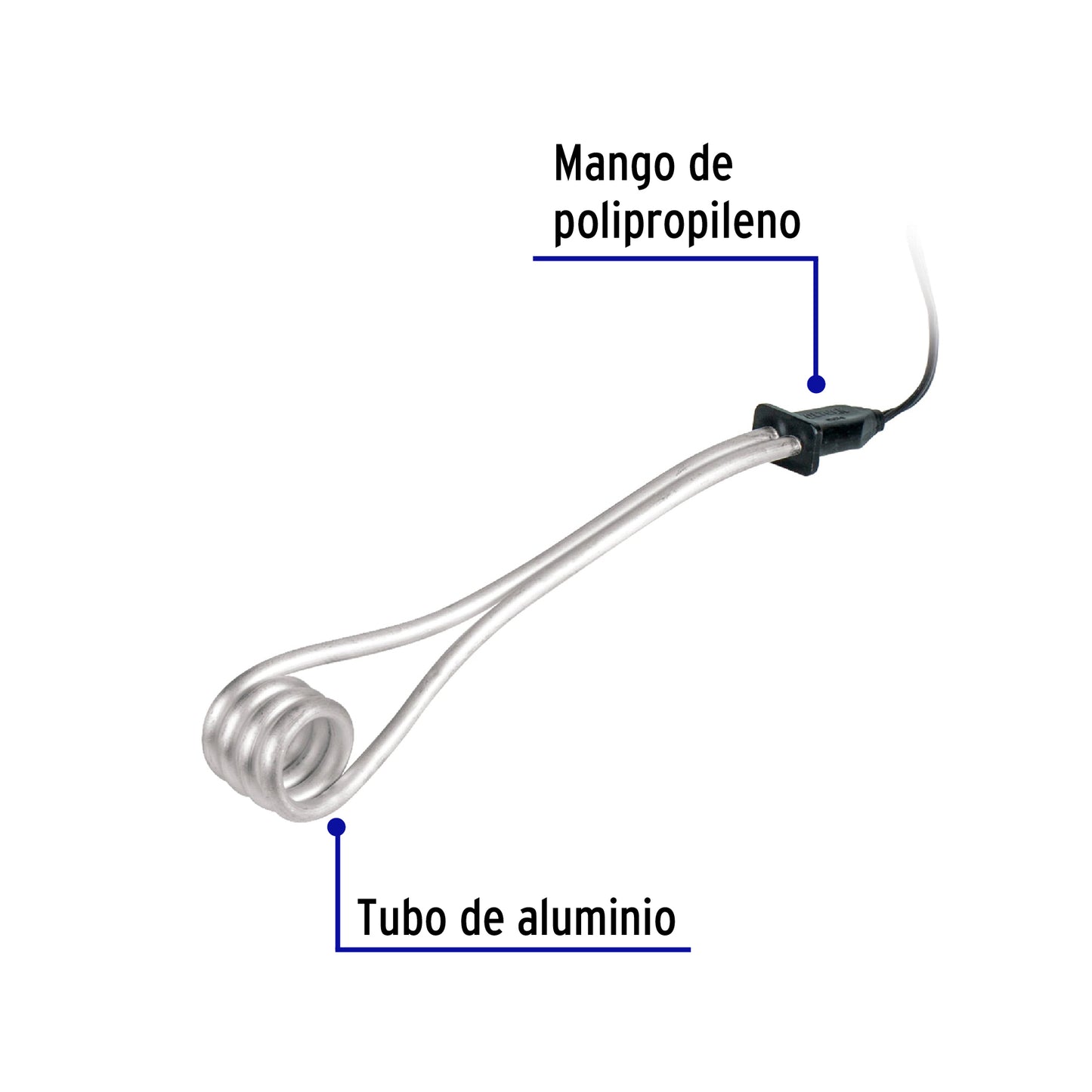 Calentador de inmersión p/agua #6 de 23 L, 1100 W, Volteck | CAGU-6 | 46308