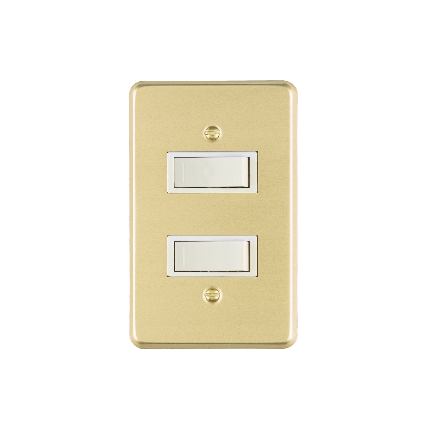 Placa armada 2 interruptores sencillos, línea Económica | PA-APDO-E | 46389