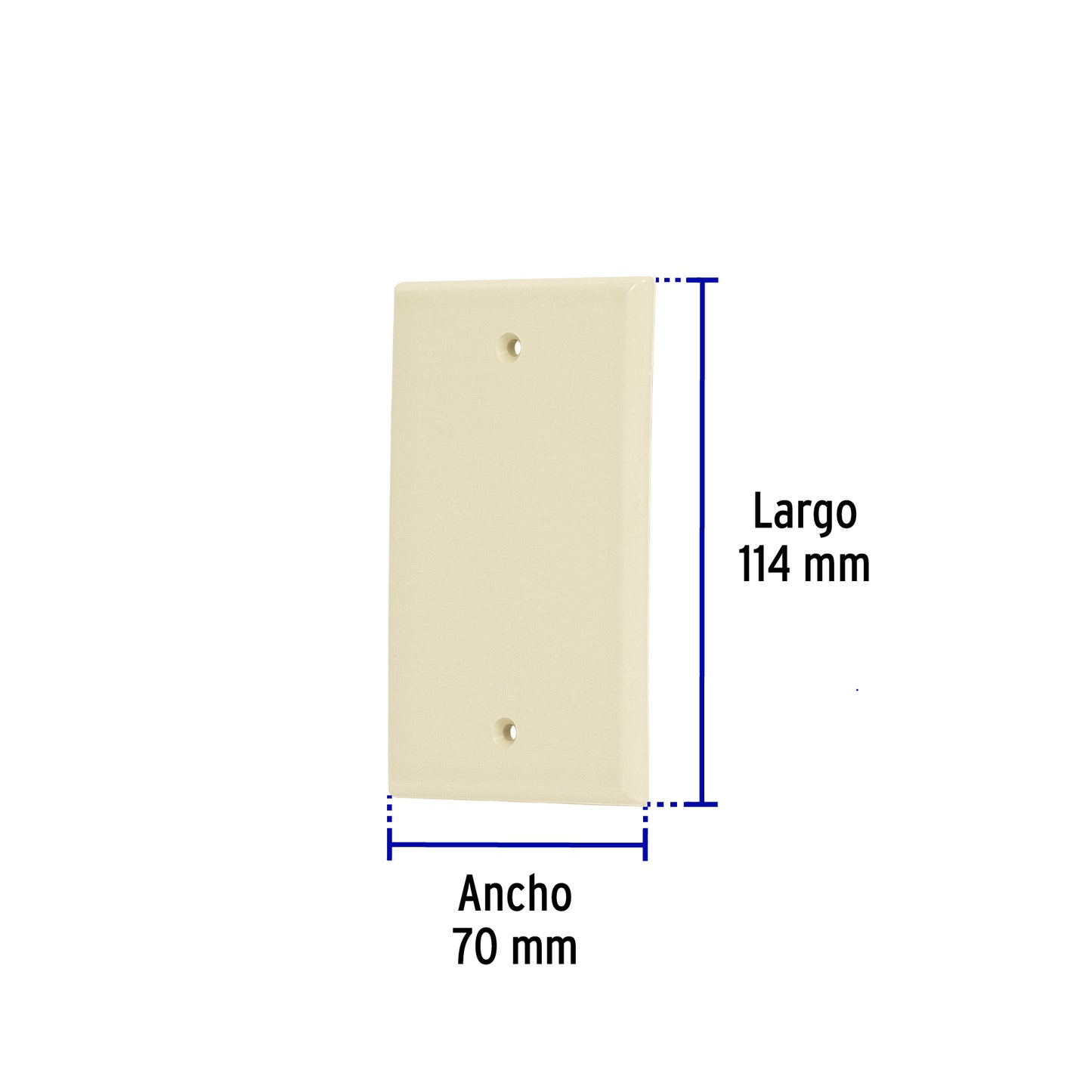 Placa de ABS ciega, Standard, marfil, Volteck | PPCI-S | 46400