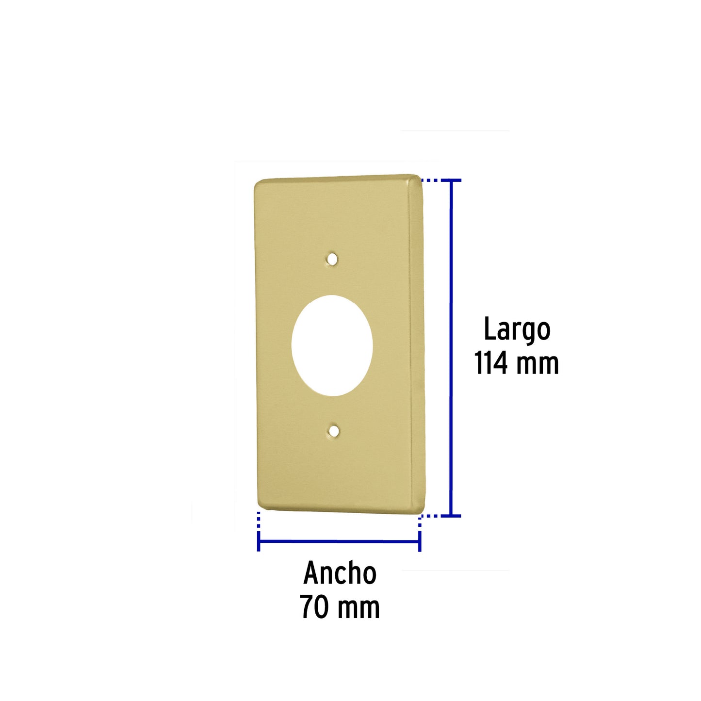 Placa para contacto redondo, de aluminio, línea Standard | PASE-S | 46414