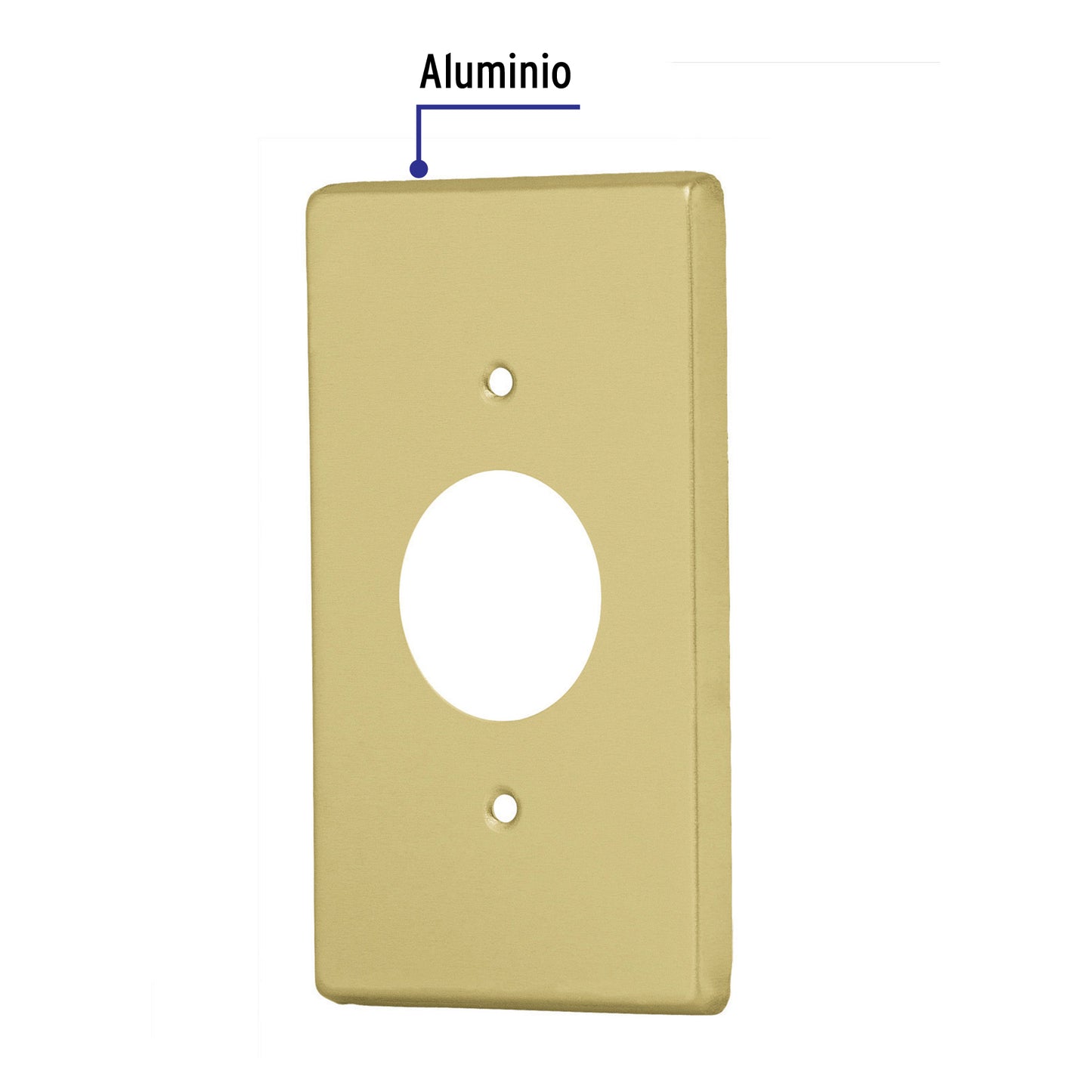 Placa para contacto redondo, de aluminio, línea Standard | PASE-S | 46414