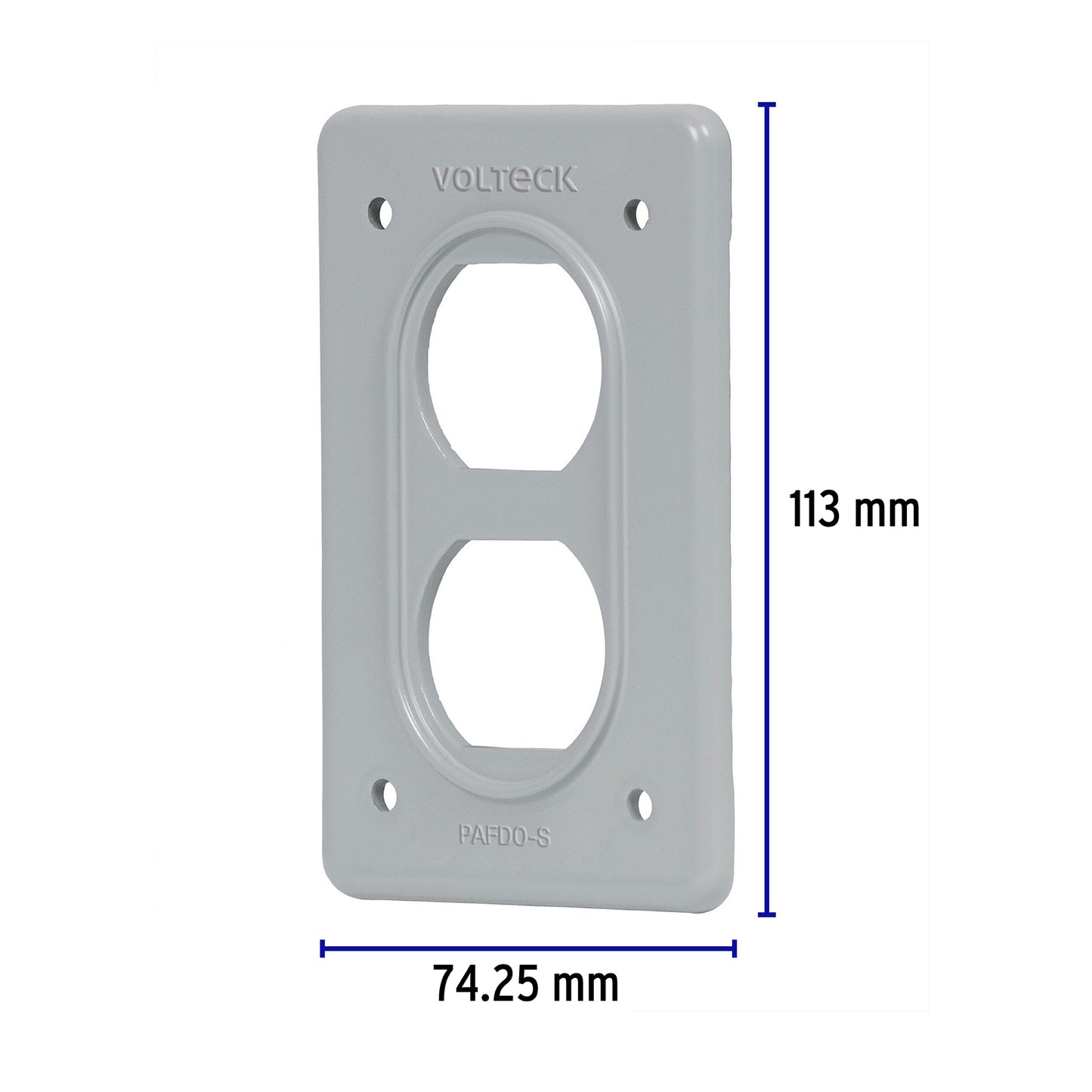 Placa tipo FS, doble, de sobreponer, Volteck | PAFDO-S | 46430