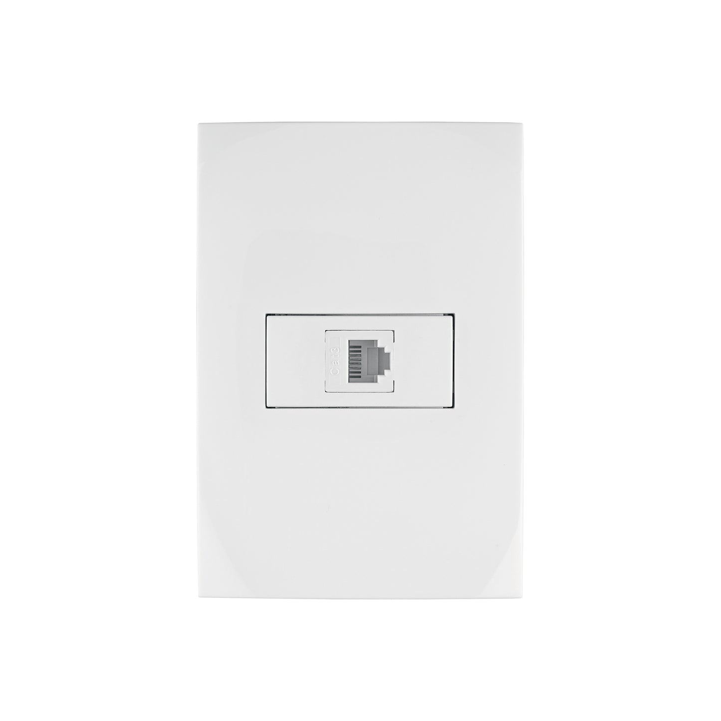Placa armada con entrada para teléfono, línea Oslo, blanco | PA-TE-OB | 46541