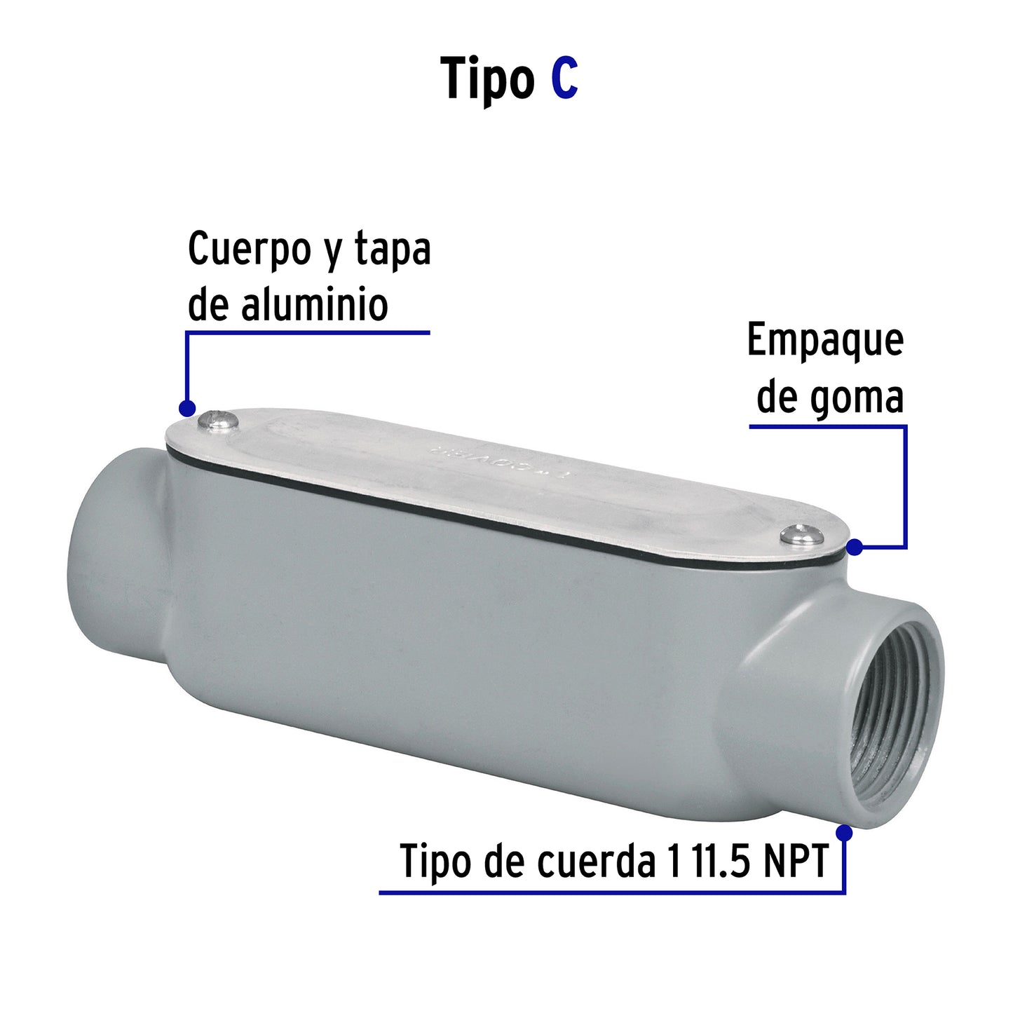 Condulet 1' conexión tipo C, Volteck | COLET-1-C | 46984