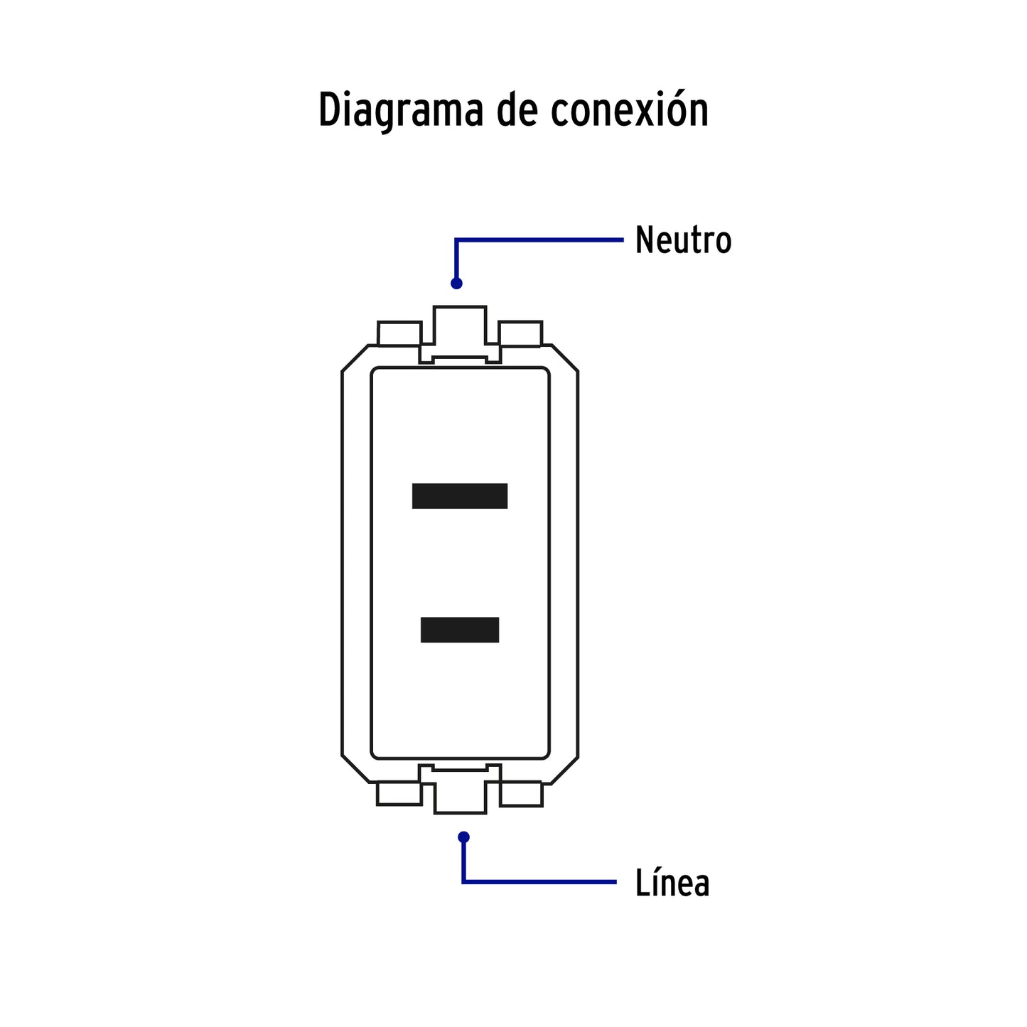Contacto sencillo, 2polos, sin tierra, línea Italiana,negro | CO-IN | 47606