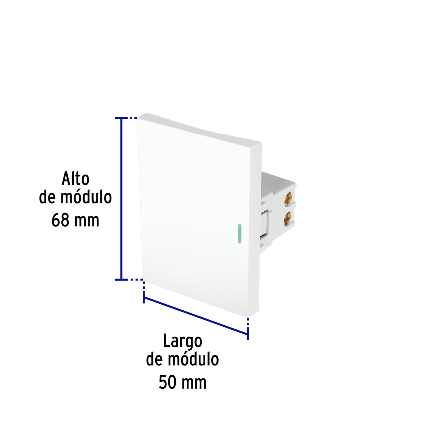 Interruptor sencillo blanco de 3 módulos, línea Lisboa | APSE3-LB | 47942