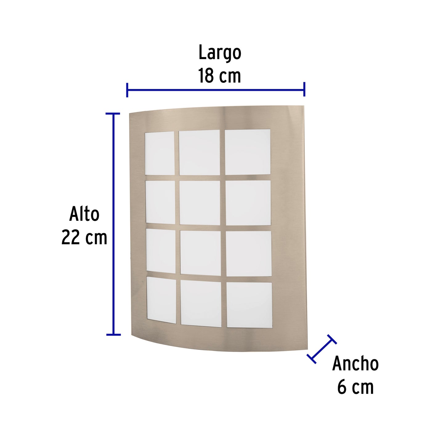 Arbotante decorativo de LED 15 W acero inoxidable luz cálida | ARB-003L | 48011
