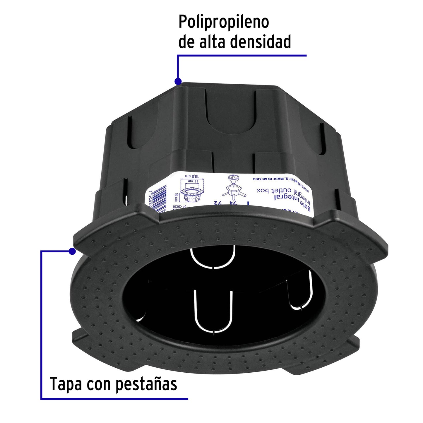 Bote integral de 10 cm, aro interno de 11 cm, Volteck | BOIN-1011 | 48375