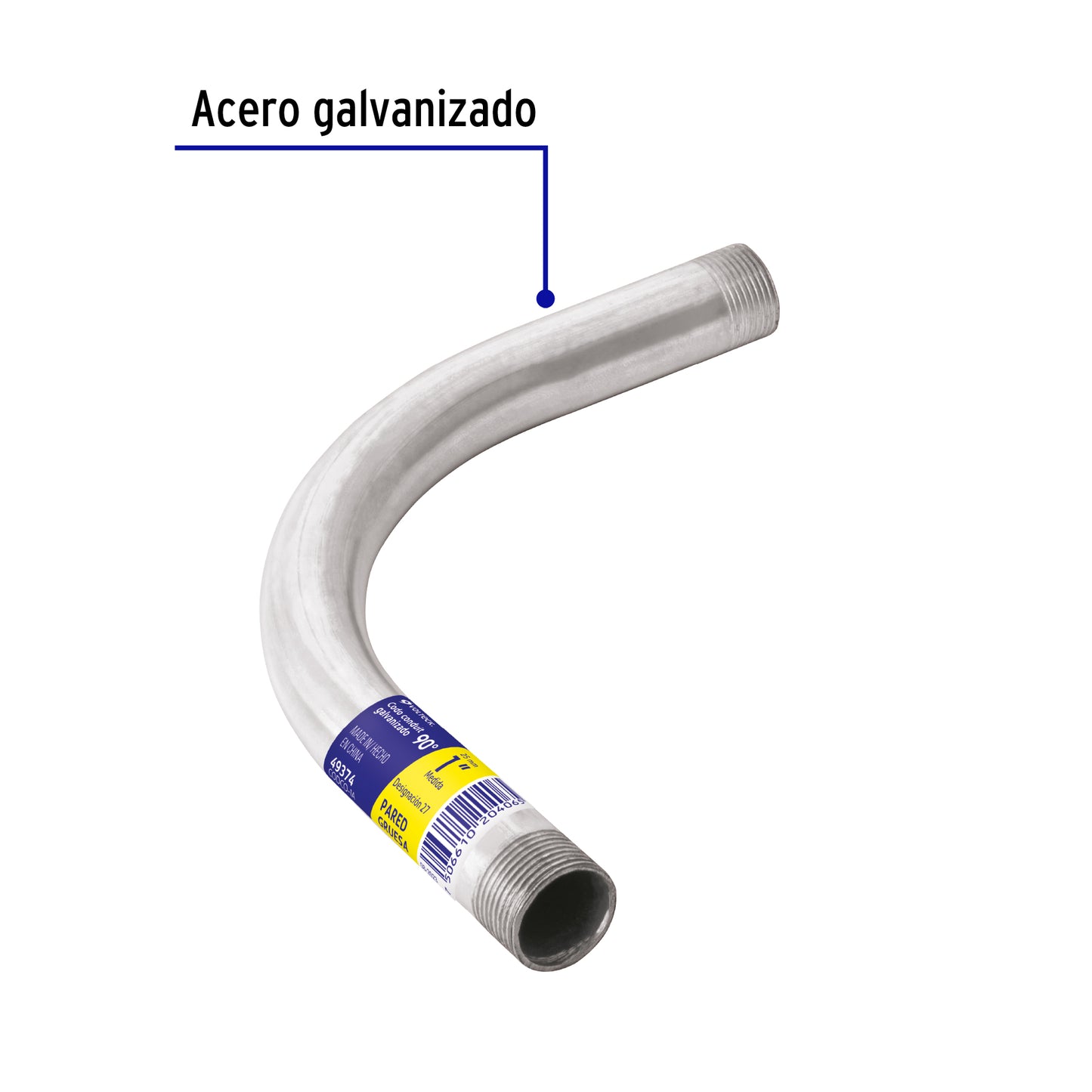 Codo Conduit 90° 1' pared gruesa (2.2 mm), et. amarilla | CODCO-1A | 49374