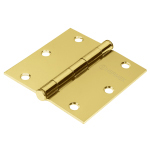 BC-351P | Bisagra cuadrada 3-1/2' acero latonado, cabeza plana, Hermex