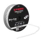 CAPL-3B | Metro de cadena de 3 mm de plástico blanca, carrete de 50 m