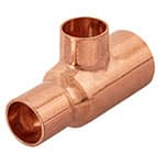 CC-722 | Tee reducida de cobre 3/4' x 1/2' x 1/2', Foset