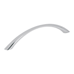 JAL-0212 | Jaladera metálica de 128mm estilo 'Arco', níquel satinado