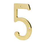 NUCH-5 | Número 5 de latón sólido 4', Hermex