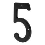 NUCH-5N | Número 5 de latón sólido 4', negro,  Hermex