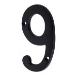 NUCH-9N | Número 9 de latón sólido 4', negro,  Hermex