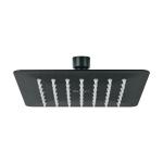 R-414SM | Regadera cuadrada 6', acero inox, sin brazo, negro, Túbig