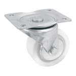 RO-228 | Rodaja de polietileno 4' placa giratoria, con balero, Fiero
