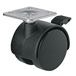 ROYF-40 | Rodaja tipo yoyo de 40 mm con placa, con freno, Fiero