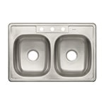 TA-842T | Tarja de empotrar doble tina 86 x 56 cm, Foset