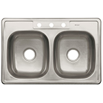 TA-842TB | Tarja de empotrar doble tina 86 x 56 cm, Foset Basic