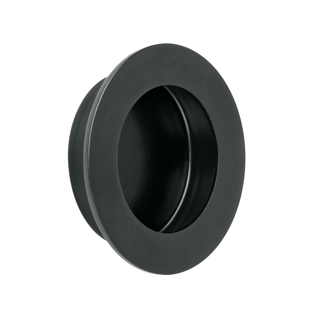 JALED-64 | Jaladera de embutir circular No. 4 acabado negro