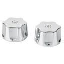 AQMM-80 | Jgo 2 piezas manerales chicos, hexagonal, metálicos, Aqua