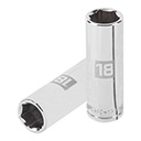 D-1218-ML | Dado largo de 18 mm, 6 puntas, cuadro 1/2', Truper