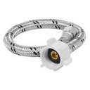 FWC-P35X | Manguera WC, acero inox, 1/2'x7/8', 35 cm, conector plástico
