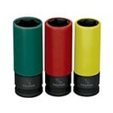 JDI-1/2X3LP | Juego 3 dados largos 1/2' impacto protección plástica 6p std