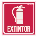 LIN-08 | Letrero de señalización 'EXTINTOR', 19 x 19 cm, Truper