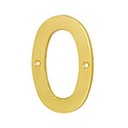 NUCH-0 | Número 0 de latón sólido 4', Hermex