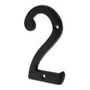 NUCH-2N | Número 2 de latón sólido 4', negro,  Hermex