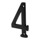 NUCH-4N | Número 4 de latón sólido 4', negro,  Hermex