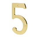 NUCH-5 | Número 5 de latón sólido 4', Hermex