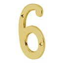 NUCH-6 | Número 6 de latón sólido 4', Hermex