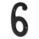 NUCH-6N | Número 6 de latón sólido 4', negro,  Hermex