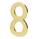 NUCH-8 | Número 8 de latón sólido 4', Hermex