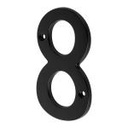 NUCH-8N | Número 8 de latón sólido 4', negro,  Hermex