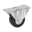 RO-114 | Rodaja hule 3', placa fija con balero, carga 110 kg, Fiero