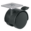 ROYF-40 | Rodaja tipo yoyo de 40 mm con placa, con freno, Fiero