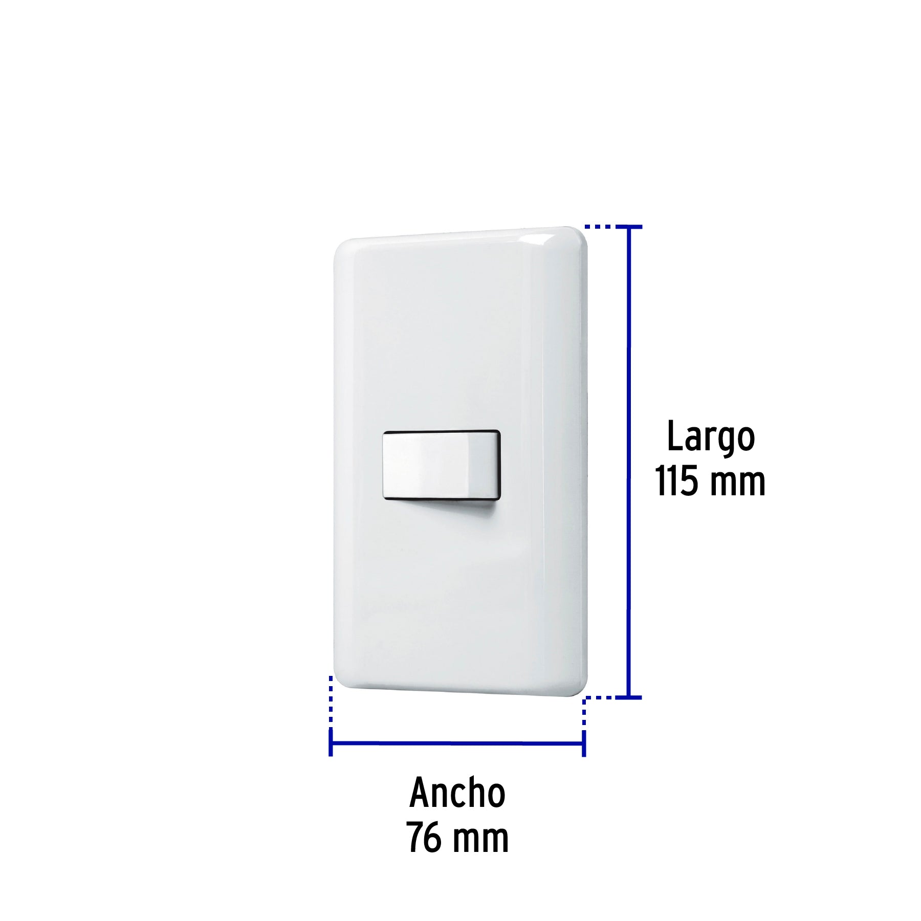 Placa armada con 1 interruptor de 3 vías, Volteck Basic | PA-APSE-EB | 25084