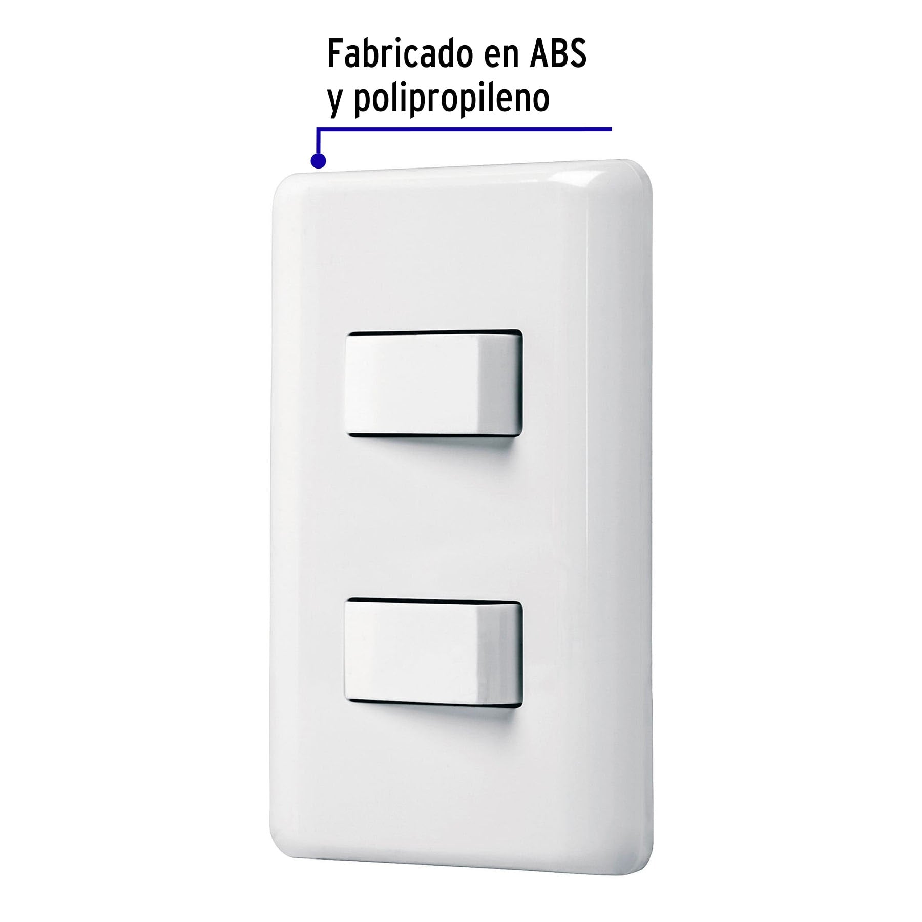 Placa armada 1 interruptor sencillo + 1 de 3 vías, Basic | PA-APDO-EB | 25085