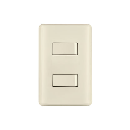 Placa armada 1 interruptor y 1 escalera, marfil, Basic | PA-APDO-EBI | 26639