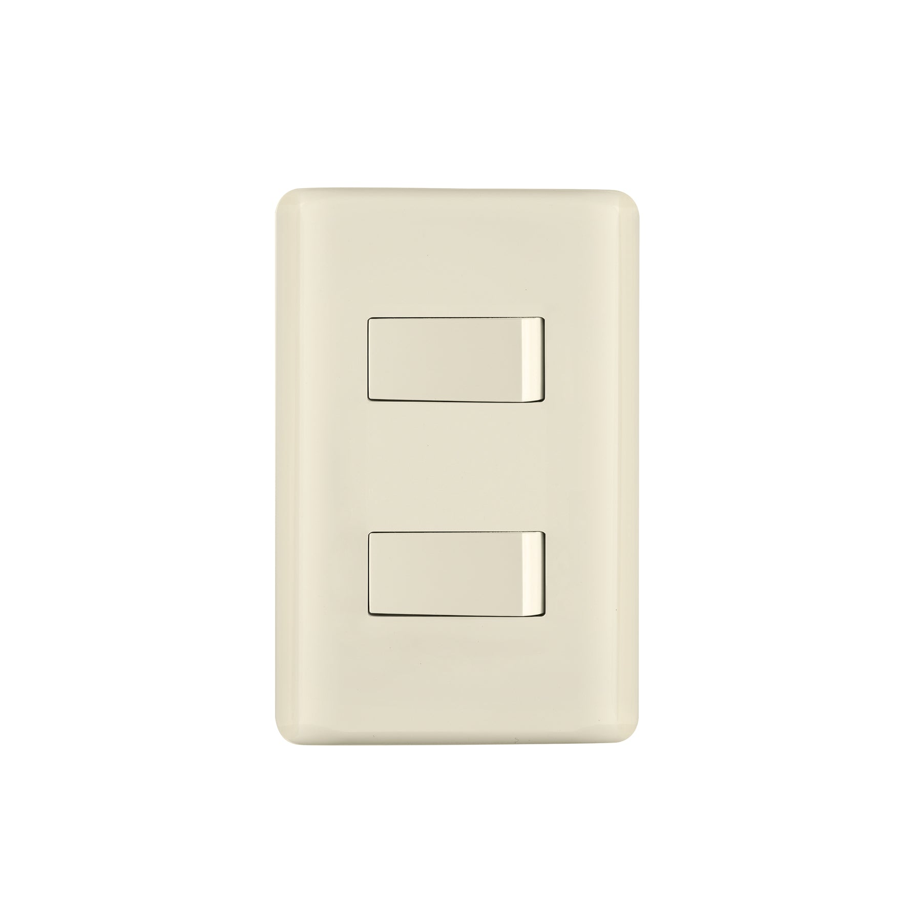 Placa armada, 2 interruptores, marfil, Volteck | PA-APDO-BI | 26640