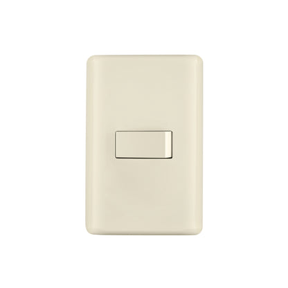 Placa armada 1 interruptor sencillo, marfil, Volteck | PA-APSE-BI | 26642