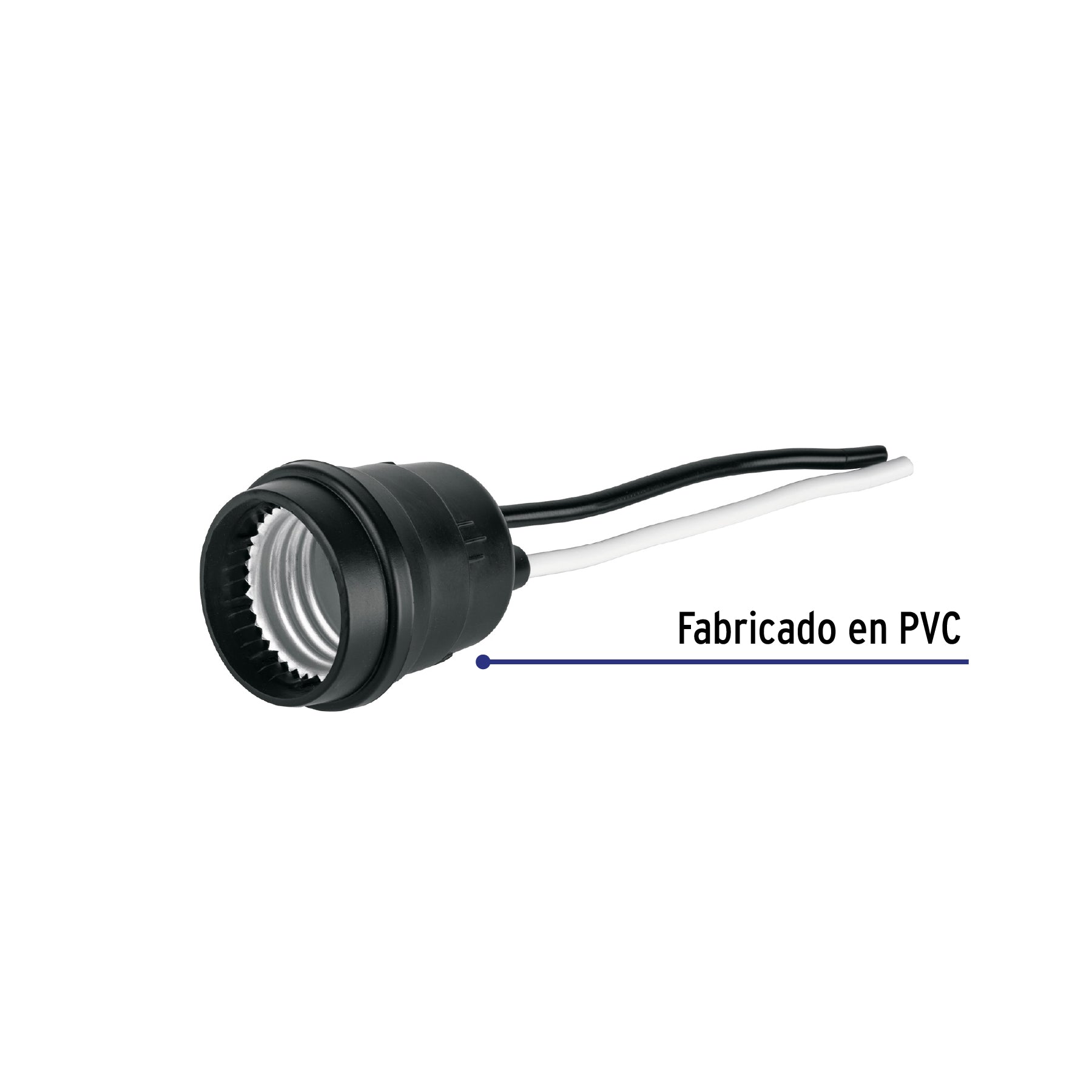 Portalámpara de PVC para intemperie, a granel, Volteck Basic | POIN-10GB | 27243